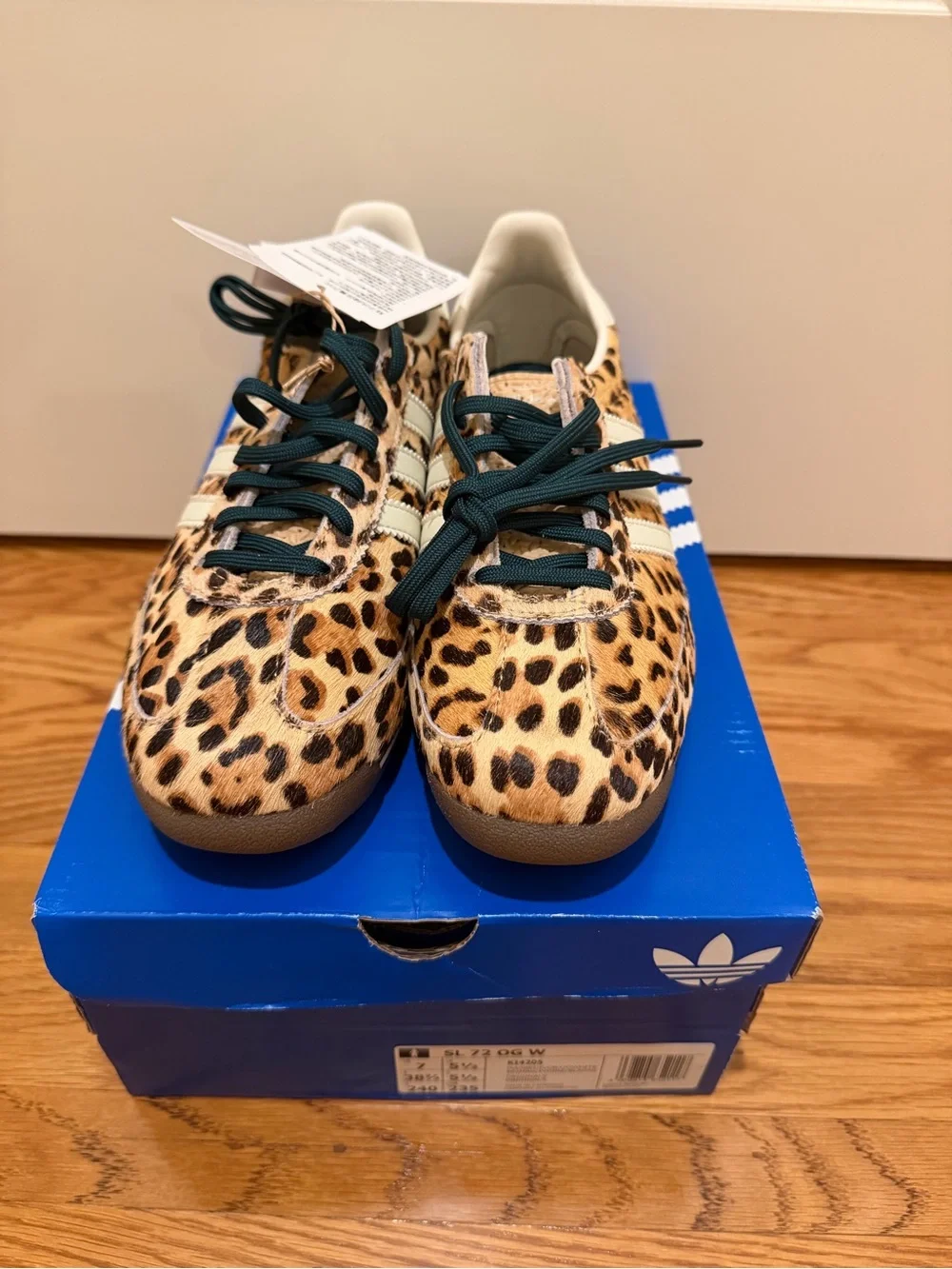 Adidas Women's Leopard Print Gazelle Sneakers in Brown